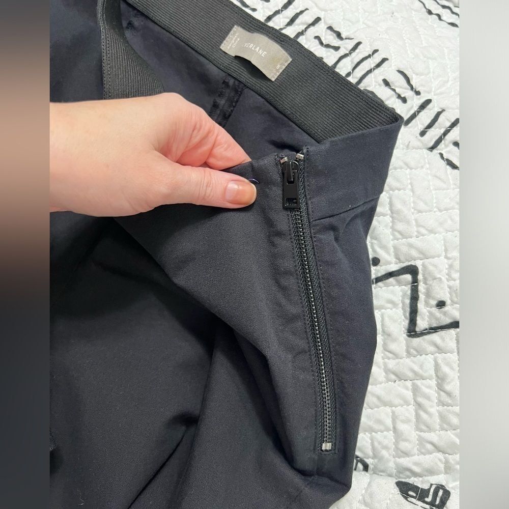 Everlane black size 8 trouser pants pull on side zipper skinny - Picture 8 of 8